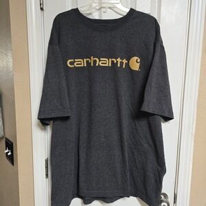 Carhartt Charcoal Gray Spellout T-Shirt XXL Loose‎ Fit